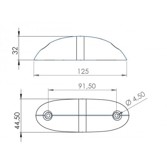 Römork Yan Pozisyon Yan Sinyal Lambası 18 Led 12/24V Kırmızı/Kırmızı