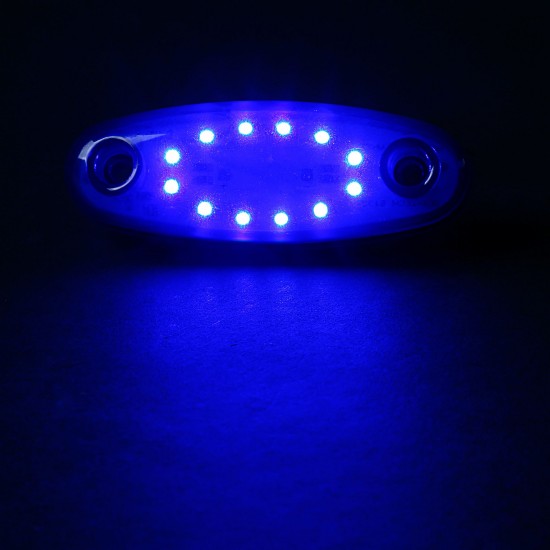 Otomatik Parmak Led Lamba 10 cm 12 Led 12V / 24V Mavi