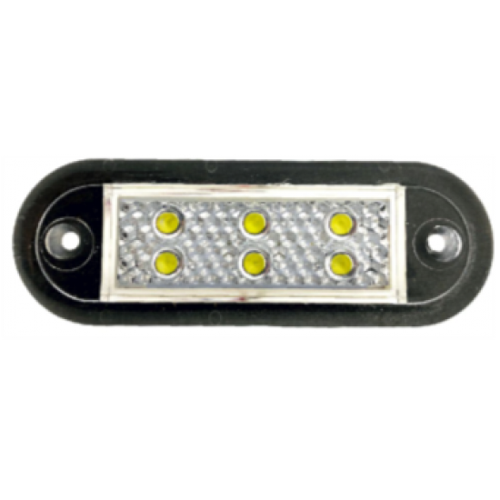 6 Led Universal Plate Lamp 12/24V Blue