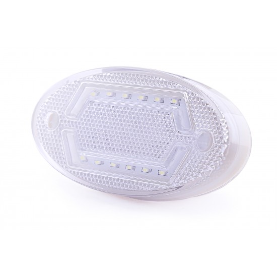 Otomatik Yan İşaret Sinyali Oval Led Lamba 18 Led 12/24V Beyaz