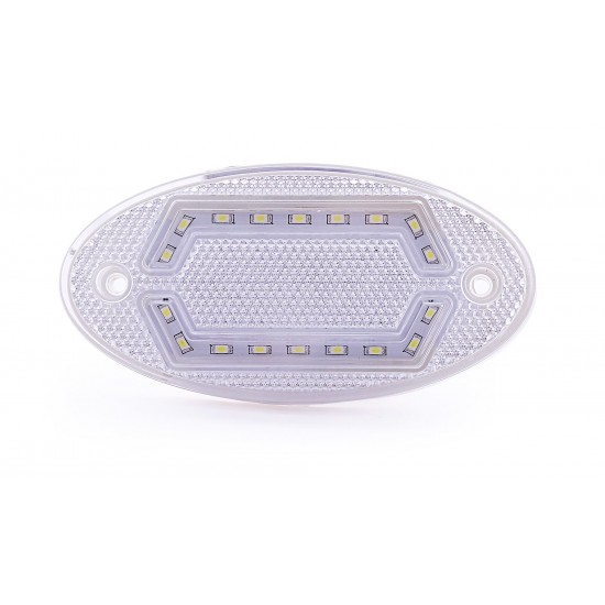 Otomatik Yan İşaret Sinyali Oval Led Lamba 18 Led 12/24V Beyaz