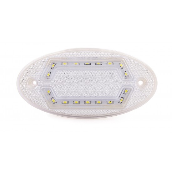 Otomatik Yan İşaret Sinyali Oval Led Lamba 18 Led 12/24V Beyaz