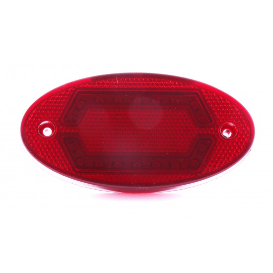 Otomatik Yan İşaret Sinyali Oval Led Lamba 18 Led 12/24V Kırmızı