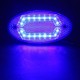 Otomatik Yan İşaret Sinyali Oval Led Lamba 18 Led 12/24V Mavi