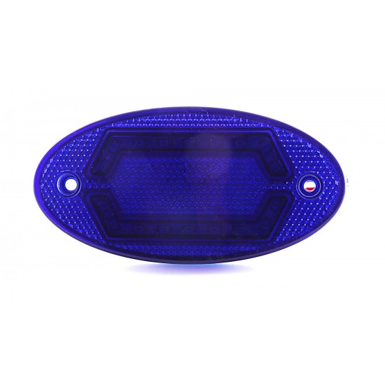 Otomatik Yan İşaret Sinyali Oval Led Lamba 18 Led 12/24V Mavi