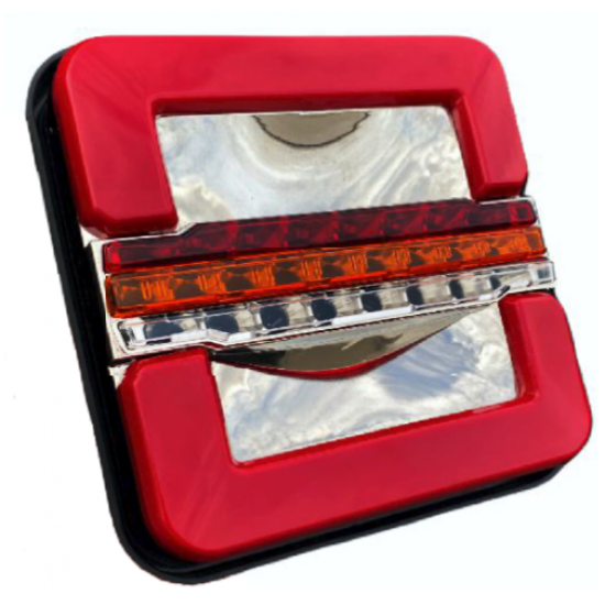 Kare Neon Akan Sinyal 4 Fonksiyonlu Stop Led Lamba 12/24V