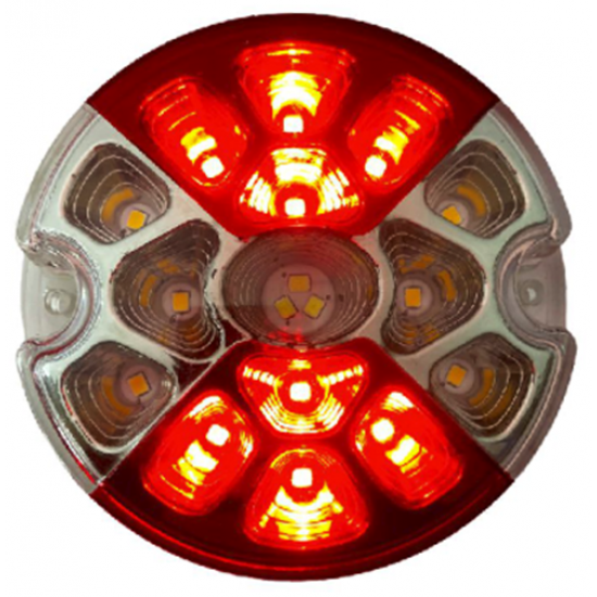 4 Fonksiyonlu Led Stop Lamba 12 cm 12/24V Kırmızı/Beyaz