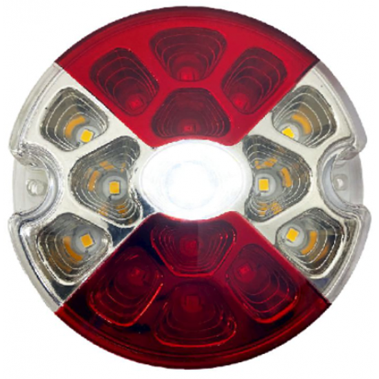 4 Fonksiyonlu Led Stop Lamba 12 cm 12/24V Kırmızı/Beyaz