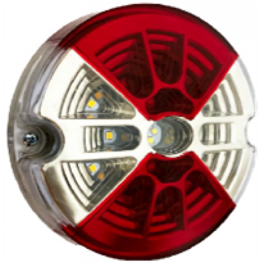 4 Fonksiyonlu Led Stop Lamba 10 cm 12/24V Kırmızı/Beyaz