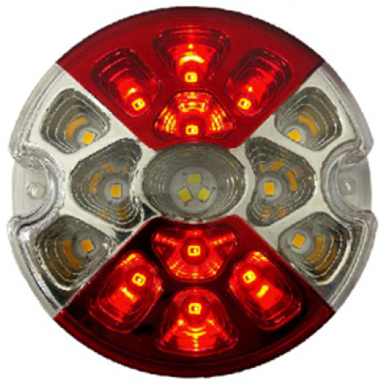 4 Fonksiyonlu Led Stop Lamba 10 cm 12/24V Kırmızı/Beyaz