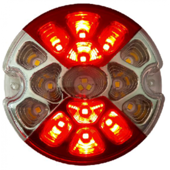 4 Fonksiyonlu Led Stop Lamba 10 cm 12/24V Kırmızı/Beyaz
