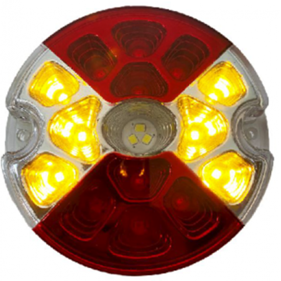 4 Fonksiyonlu Led Stop Lamba 10 cm 12/24V Kırmızı/Beyaz