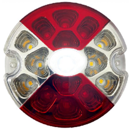 4 Fonksiyonlu Led Stop Lamba 10 cm 12/24V Kırmızı/Beyaz