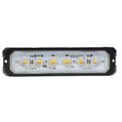 Otomatik Parmak Led Lamba Mercekli Flaşlı 10 cm 6 Led 12V / 24V Beyaz