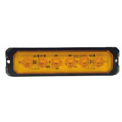 Otomatik Parmak Led Lamba Mercekli Flaşlı 10 cm 6 Led 12V / 24V Sarı