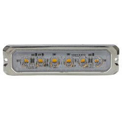 Otomatik Parmak Led Lamba Krom Mercekli 10 cm 6 Led 12V / 24V Beyaz
