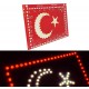 Türk Bayrağı Ay Yıldızlı Bayrak Led Aydınlatmalı Panel Tabela - 12 Volt