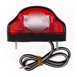 Plastik Plaka Lambası Ledli Kırmızı Gövde 99x60mm Plastik Plaka Lambası Ledli Kırmızı Gövde 99x60mm