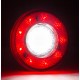 Yuvarlak Römork Stop Lambası 19 Led 12/24V Kırmızı/Beyaz