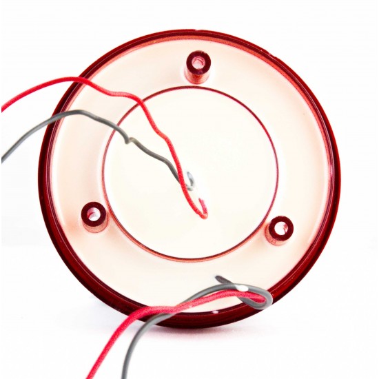 Yuvarlak Römork Stop Lambası 19 Led 12/24V Kırmızı/Kırmızı