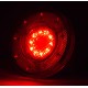 Yuvarlak Römork Stop Lambası 19 Led 12/24V Kırmızı/Kırmızı