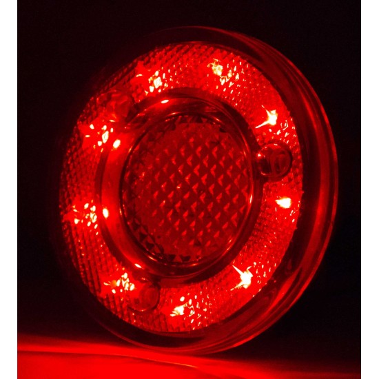 Yuvarlak Römork Stop Lambası 19 Led 12/24V Kırmızı/Sarı