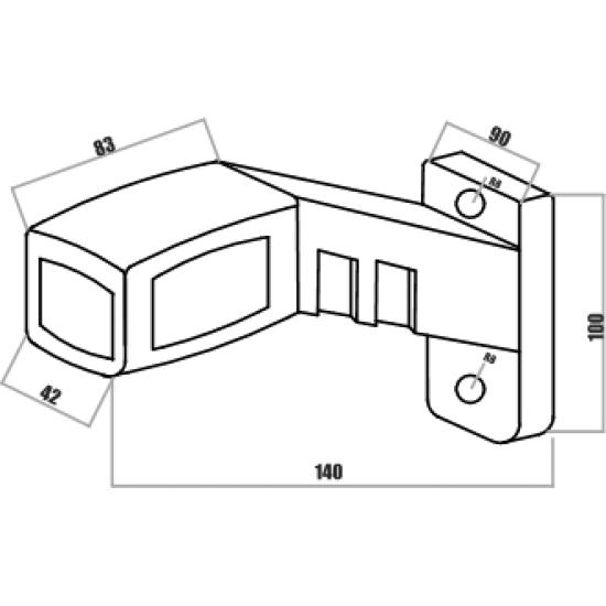 3 Yön 14 Led Boynuz Lamba 14 cm