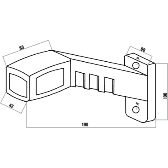 3 Yön 14 Led Boynuz Lamba 19 cm