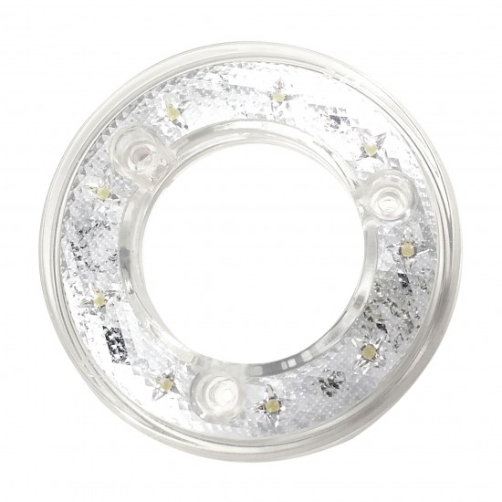 Yuvarlak Simit Tipi Römork Stop Lambası 9 Led 12/24V Beyaz