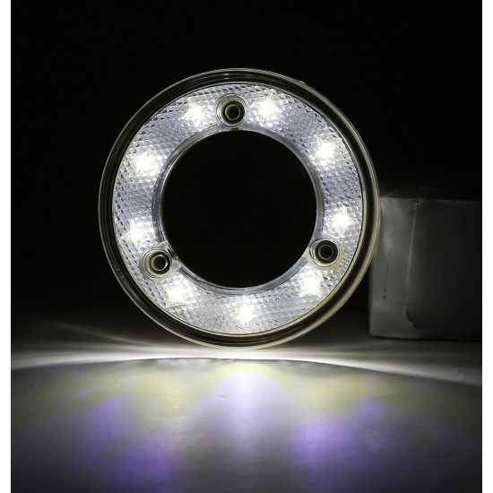 Yuvarlak Simit Tipi Römork Stop Lambası 9 Led 12/24V Beyaz