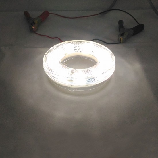 Yuvarlak Simit Tipi Römork Stop Lambası 9 Led 12/24V Beyaz