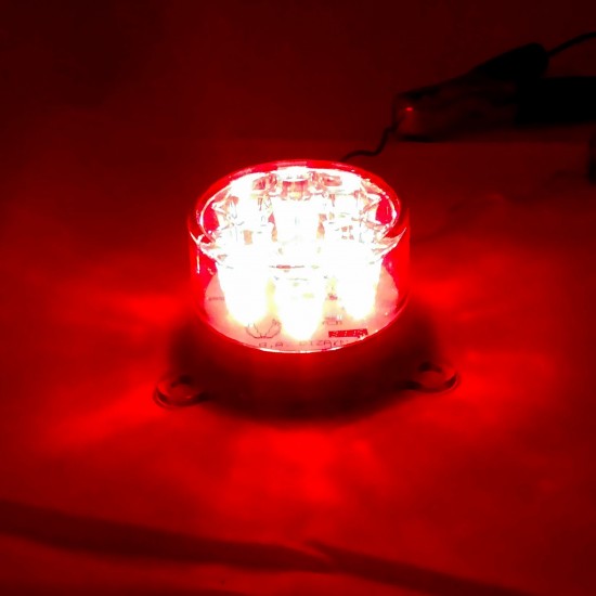 Yuvarlak Şapka Tipi Römork Stop Lambası 6 Led 12/24V Kırmızı