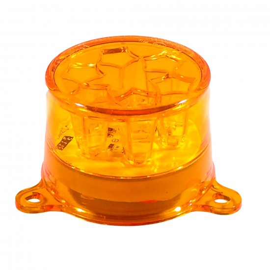 Yuvarlak Şapka Tipi Römork Stop Lambası 6 Led 12/24V Sarı