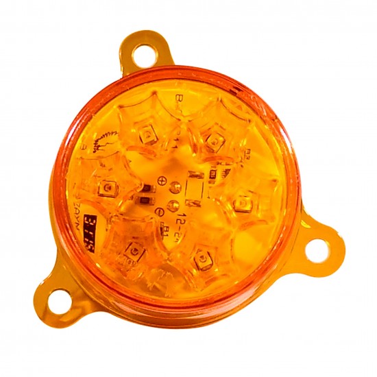 Yuvarlak Şapka Tipi Römork Stop Lambası 6 Led 12/24V Sarı