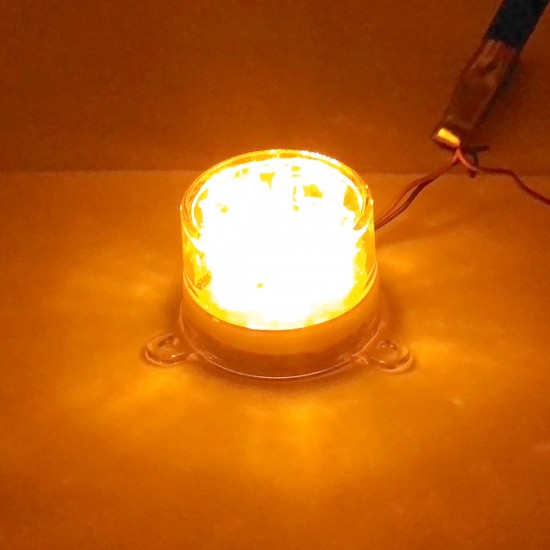 Yuvarlak Şapka Tipi Römork Stop Lambası 6 Led 12/24V Sarı