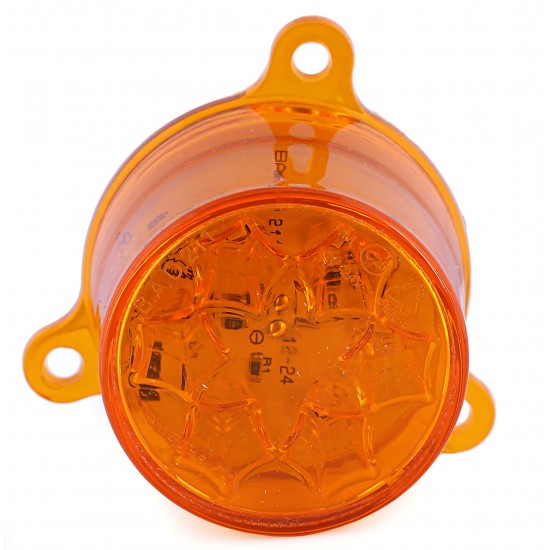 Yuvarlak Şapka Tipi Römork Stop Lambası 6 Led 12/24V Sarı