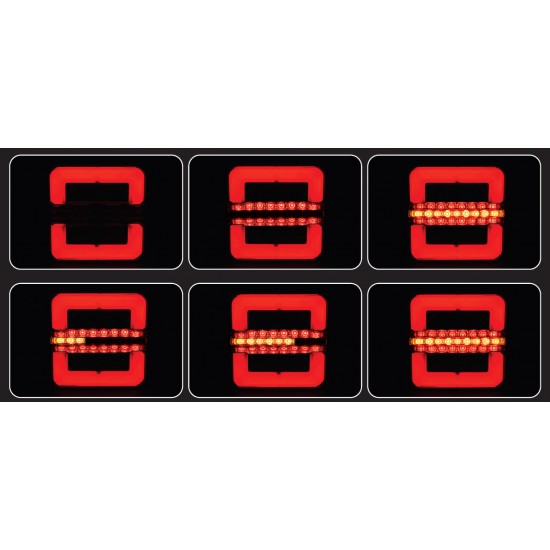 Kare Neon Akan Sinyal 3 Fonksiyonlu Stop Led Lamba 12/24V