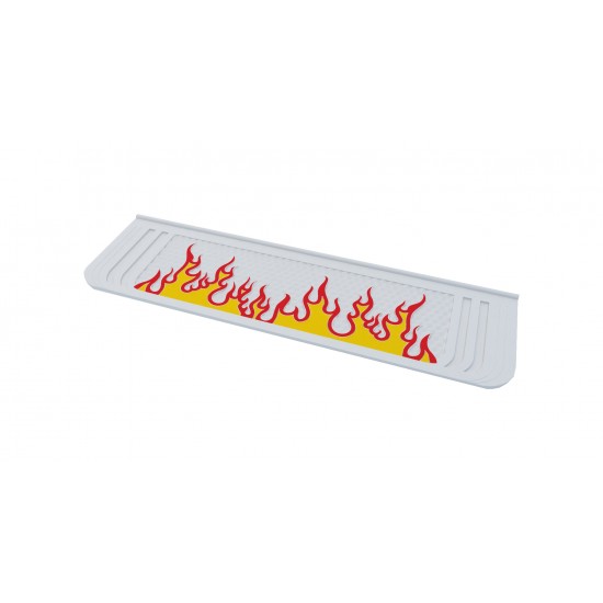 Kabartma Paçalık Alev Desen Kamyon Teker Arkası Beyaz 19x65 cm