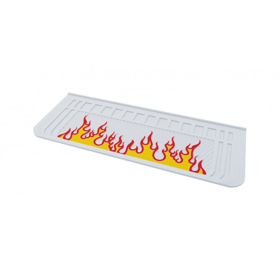 Kabartma Paçalık Alev Desen Kamyon Teker Arkası Beyaz 25x65 cm