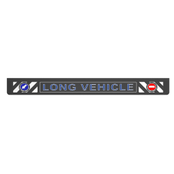 Long Vehicle Bumper Size Embossed Mudflap Blue 25x240cm