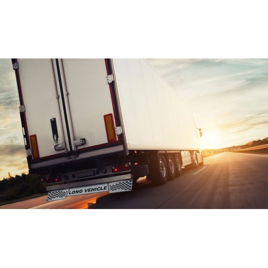 Damalı Bayraklı Long Vehicle 3 Parça Beyaz Kabartmalı Paçalık