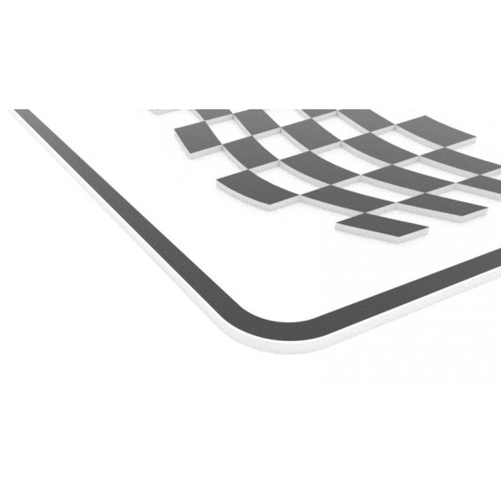 Damalı Bayraklı Long Vehicle 3 Parça Beyaz Kabartmalı Paçalık