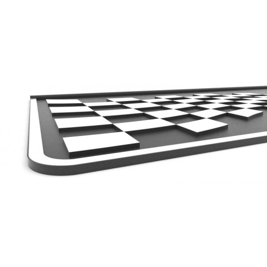 Damalı Bayraklı Long Vehicle 3 Parça Kabartmalı Paçalık