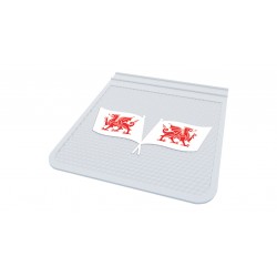 Kabartma Paçalık Bayrak Desen Kamyon Teker Arkası Beyaz 45x40 cm