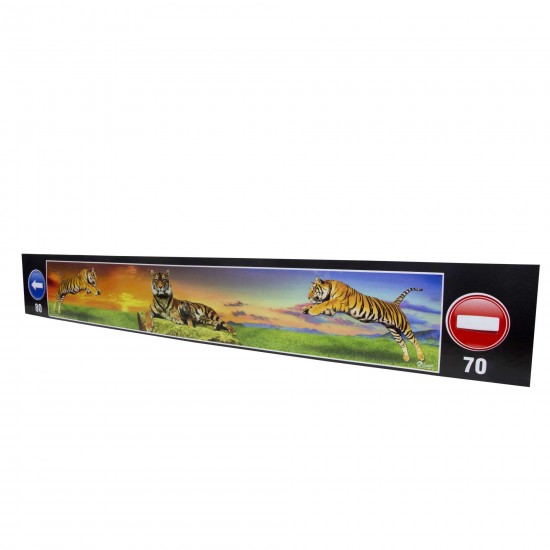 Kamyon Arkası Gün Batımı Kaplan Resimli Tampon Paçalık - 240 cm