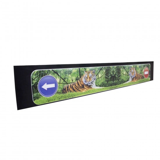 Truck Rear Tiger In The Jungle Illustrated Tampons Mud Flap - 240 cm