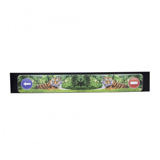 Truck Rear Tiger In The Jungle Illustrated Tampons Mud Flap - 240 cm