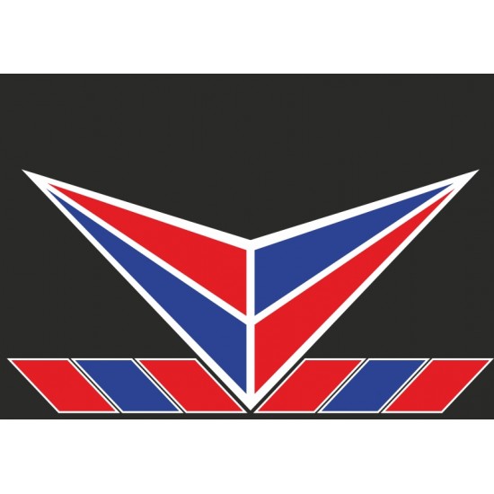 Sergeant 35x50cm Embossed Mudflap Red Navy Blue Sergeant 35x50cm Embossed Mudflap Red Navy Blue