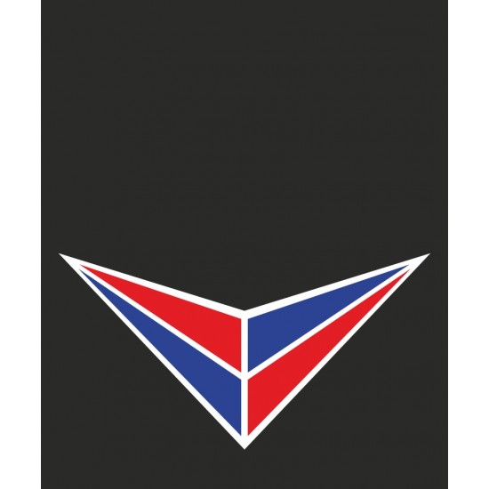 Sergeant 35x30cm Embossed Mudflap Red Navy Blue
