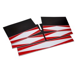 Bıyık Model Minibüs Tipi 4 lü Set Paçalık Kırmızı Beyaz